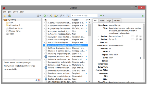 Zotero screenshot