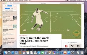 OS X Yosemite Desktop with Safari
