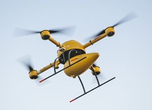 dhl paketkopter juist anflug