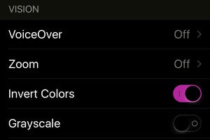 invert colors ios9 setting