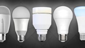 White smart LED light bulbs
