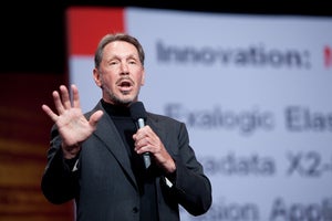 Larry Ellison speaks at Oracle's OpenWorld conference. Will he show up at Dreamforce?